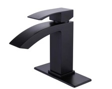 Tahanbath Single Handle Single Hole Bathroom Faucet In Matte Black