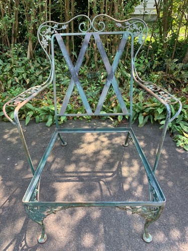 Vintage Antique Andalusia (5)pc. Wrought Iron Lounging/Patio SetPICKUP ONLY! - Picture 8 of 12