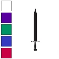 Short Sword Gladius Dagger, Vinyl Decal Sticker, Multiple Colors & Sizes #3085