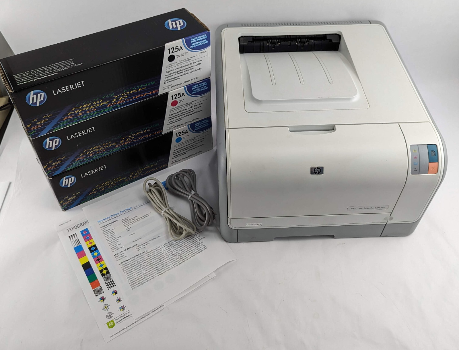 HP Color LaserJet CP1215 Workgroup Networked and USB Laser Printer w