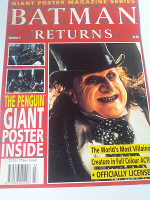 Batman Returns Film Magazine Giant Poster Penguin Heft 21x30 cm, Selten 1990