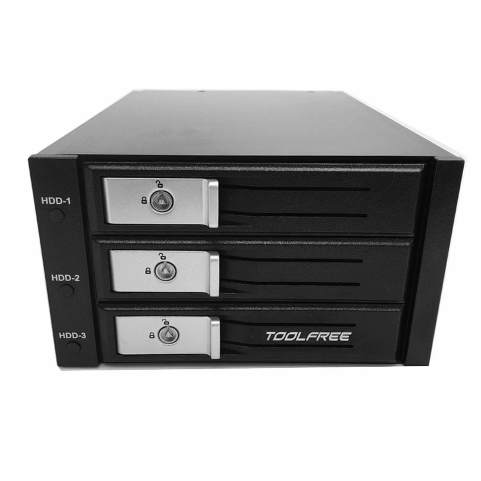 TOOLFREE 3.5 inch 3/4/5-bay SATA/SAS Hard Drive Tray Hard Disk Enclosure Box New - Image 4 of 4
