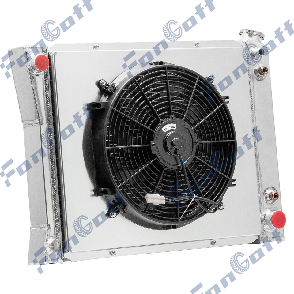 3 Row Radiator Shroud Fan For 1985-93 Chevy C10 C20,G10/ GMC C1500 C2500 4.3L V6 - Image 4 of 4