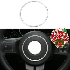 Steering Wheel Center Trim Bigger Ring For Jeep Wrangler 11+ /Compass 10+ Silver