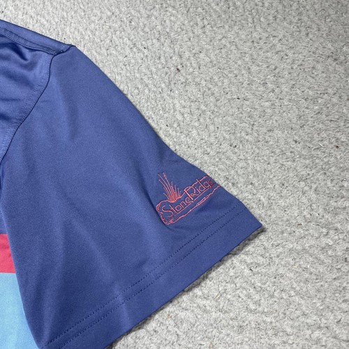 Vineyard Vines Polo Shirt Mens Medium Blue Red Performance Golf StoneRidge Logo - Picture 3 of 9