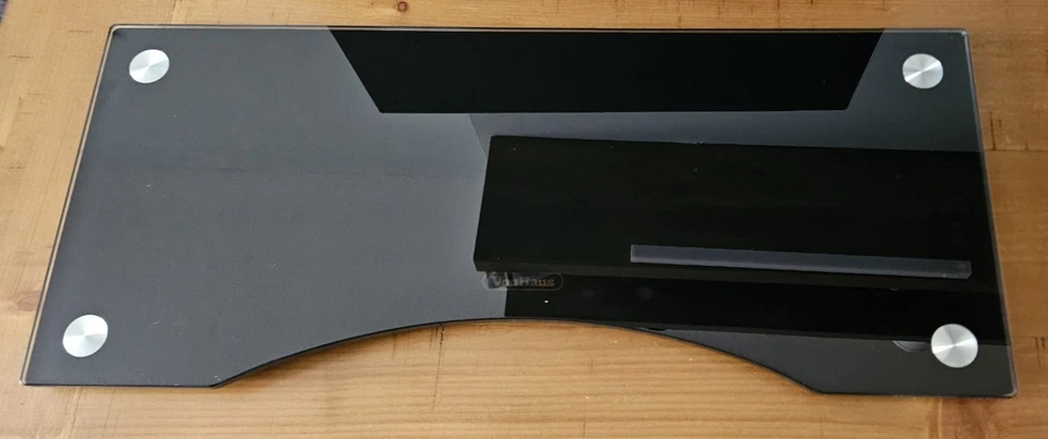 VonHaus Black Glass Monitor Stand Without Legs - Image 3 of 4
