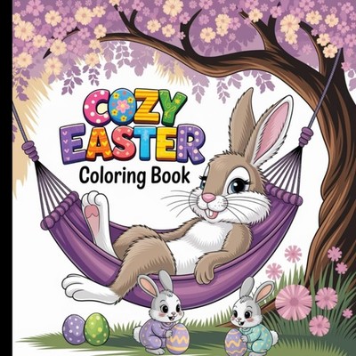 Cozy Easter Coloring Book: Easter Coloring Book For All Ages - 55 Fun Easter Ill