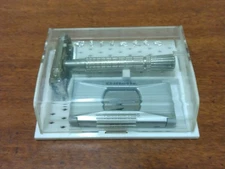 Vtg 1960's Gillette Super Speed Double Edge Safety Razor Set w/Case & Blades