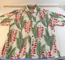 Vintage Hilo Hattie Hawaiian Shirt M L Made-Hawaii USA Rayon Aloha Floral Camp