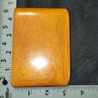 Vintage Wood Cigarette Case Curved Streamline Hinged Wooden Tobacciana Art Deco — photo 3