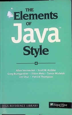 The Elements of Java- Style Vermeulen, Allan: