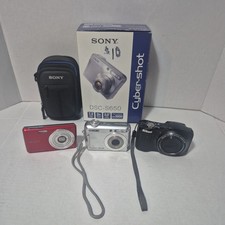  LOT OF 3 Digital Camera Bundle FOR PARTS OR REPAIR ONLY