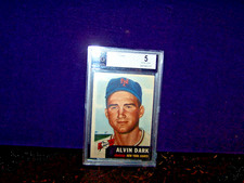 1953 TOPPS #109  ALVIN DARK BVG GRADED