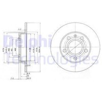 Delphi 2X Bremsscheibe Hinten Ø245 Mm Voll FüR Audi A4 8EC B7 2.0 1.6 8E2 B6