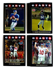 2008 Topps Chrome NEW YORK GIANTS ~ 17 Card Team Set w/Rookies