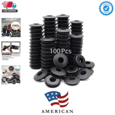 100pcs Glad Hand Seals Rubber Truck Gladhand Seals Black Polyurethane Seal Wa...