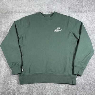 100 Thieves Sweatshirt Men s XS Green Crew Neck Long Sleeve Heavyweight