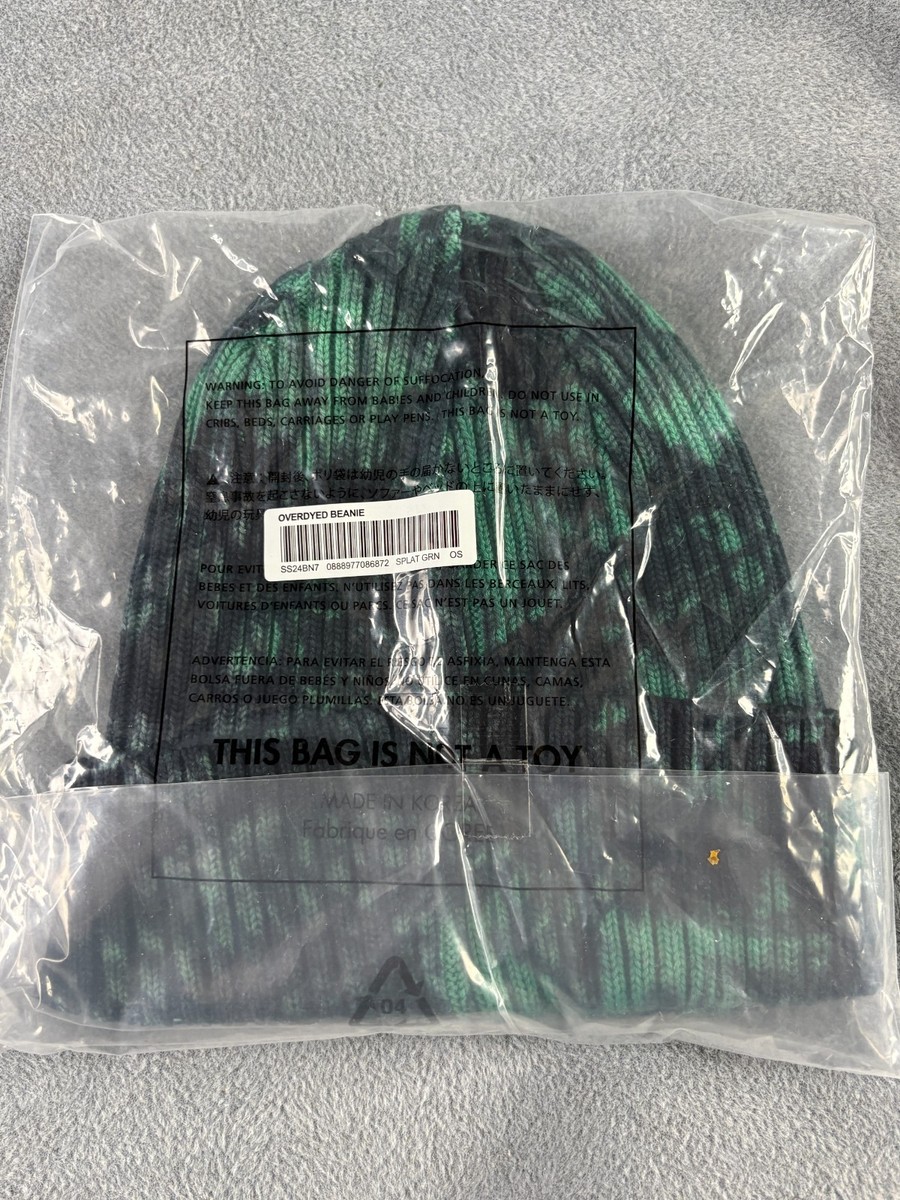 NWT Supreme Splatter Green OverDyed Beanie SS24 OS | eBay