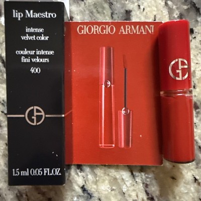 New Giorgio Armani Lip Maestro Intense Velvet Color 400 The Red Mini New