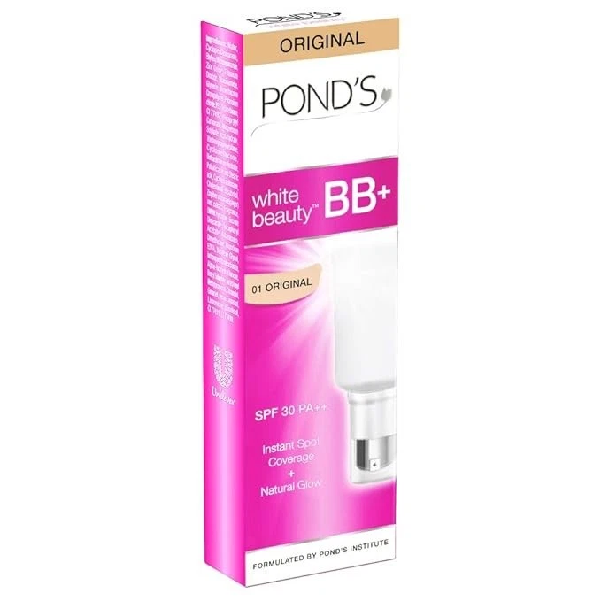 Pond's White Beauty BB+ Fairness Cream 01 Original, 18 g Y Lakme Lip Love Chap Foto 2 de 4