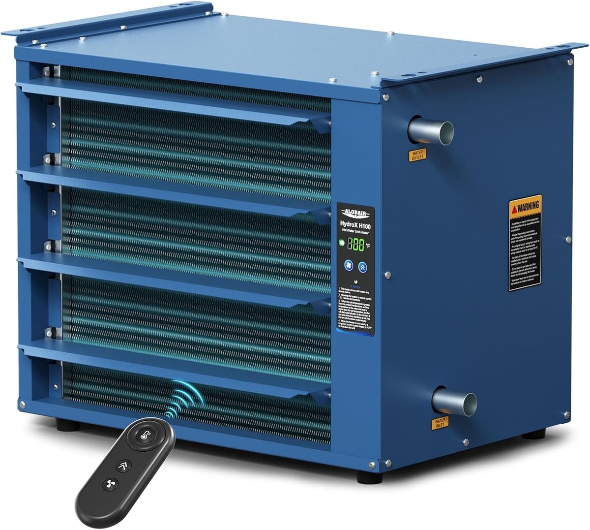 ALORAIR 100,000 BTU Hydronic Heater Water-to-Air Heat Exchanger, HydroX H100