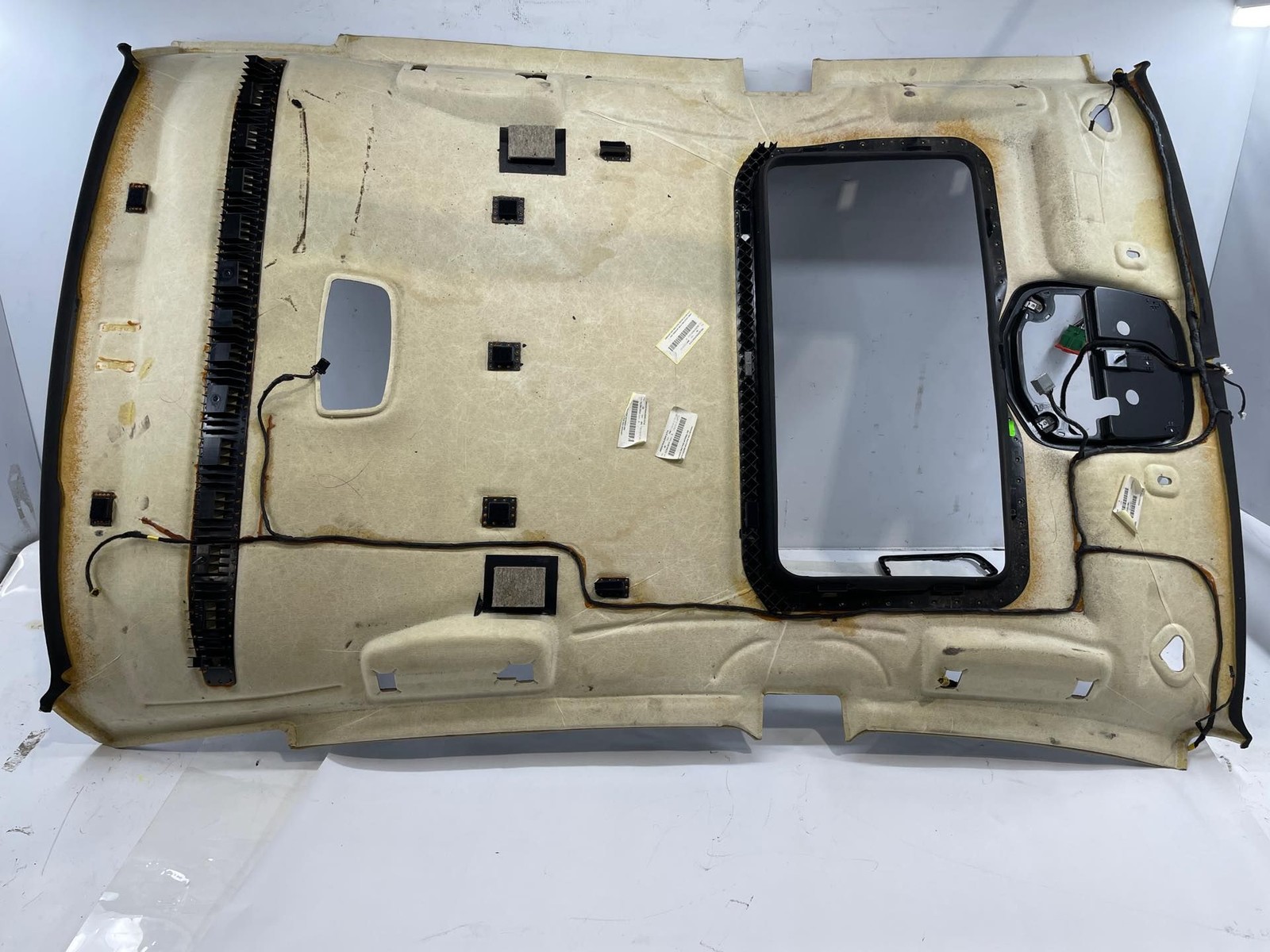 2014 Maserati Quattroporte S Upper Roof Overhead Headliner Black W/ Harness OEM