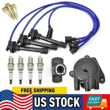 for HONDA ACTY TRUCK HA1 HA2 HA3 HA4 Distributor Cap Rotor Spark Plugs Cable JDM