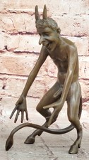 Hot Cast Bronze Teufel Faun Phallus Erotik Bronze Teufelchen 15cm Sculpture Sale