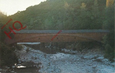 Ansichtskarte ~ Alte Bridgeport überdachte Brücke