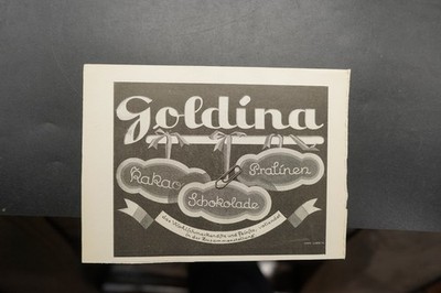 Advertising Advertising Newspaper Goldina Cocoa Chocolate Chocolates Picture Old Magazine Logo