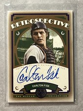 2025 Topps Museum Collection Carlton Fisk Retrospective Purple Auto 25 Rs-cf