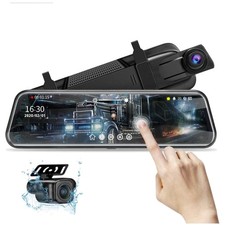 10'' Mirror Dash Cam with Loop Recording  Parking Assistance - 1080P