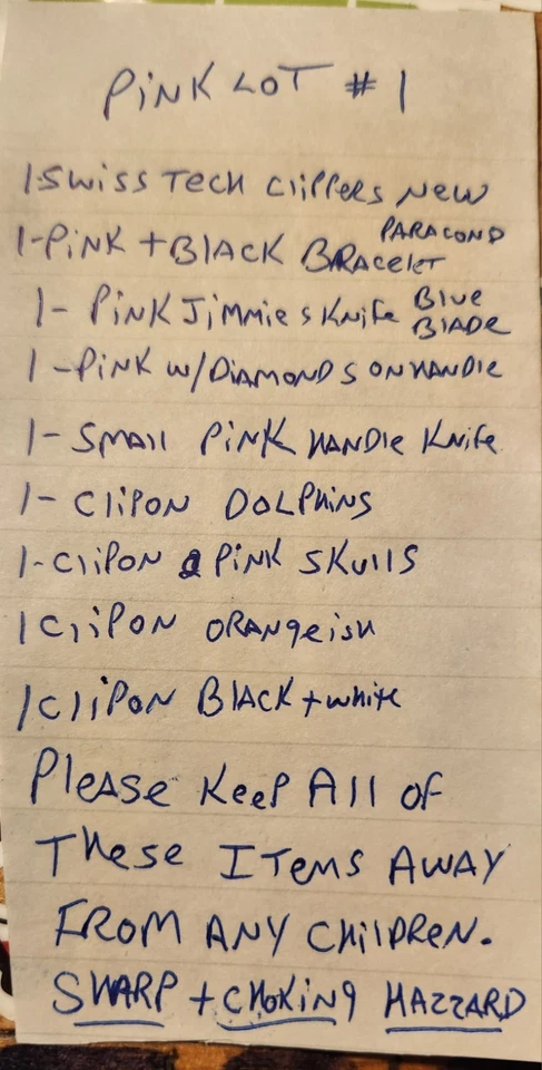 1 For The PINK Lovers 💗 3 Knives, Bracelet, Clippers. lot #1 COOL LOT! - Image 2 of 4