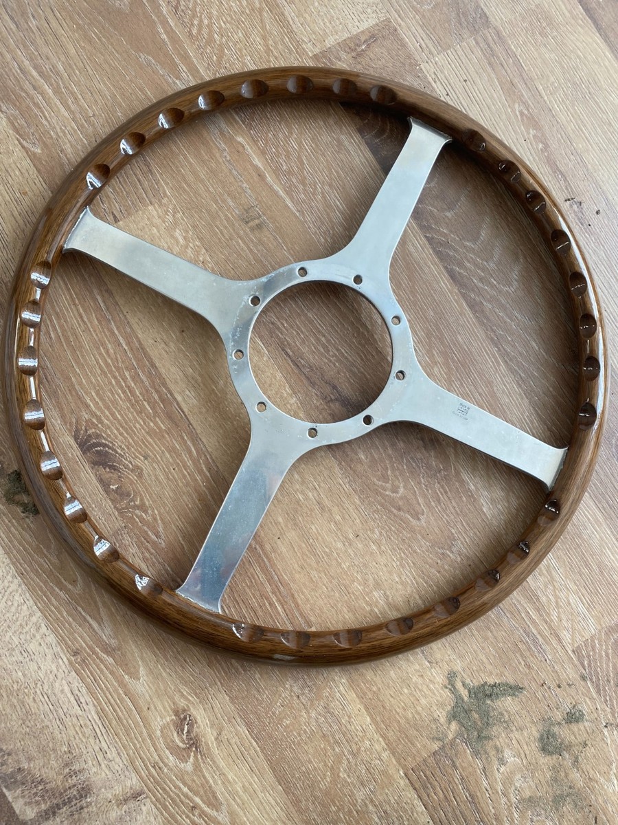 Moto-Lita wood-rim steering wheel, 15 inch UK