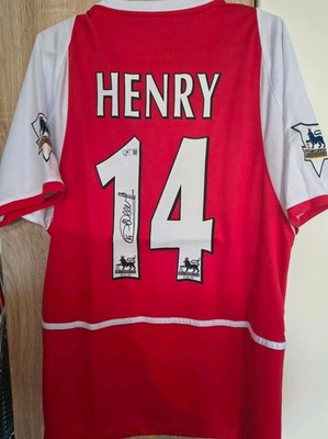 Thierry Henry Autogramm Arsenal FC Legende Trikot COA Handsigniert Beckett