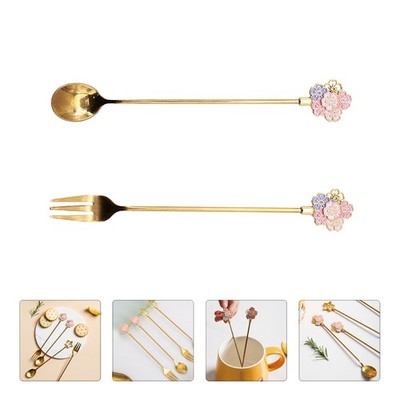  2 Pcs Gabel Und Löffel Geschirr Im Japanischen Stil Küchenbedarf