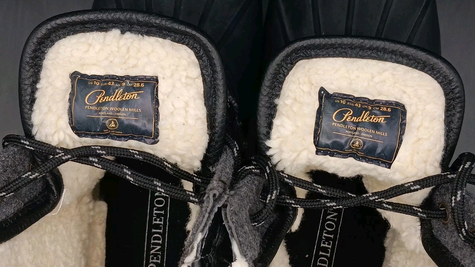 🔥 Pendleton Wool Duck Boots Shearling Lined Sz 1… - image 11