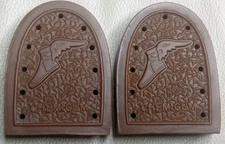 Goodyear Brown Rubber Size 9 Chemigum Gum Heels One Pair Replacement Sole Repair