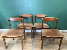 Mid Century Teak Set Of 4x Dining Chairs By Meredew-Courier Delivery 