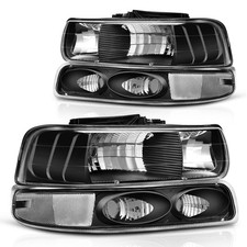 DWVO Headlight Assembly Compatible with 1999-2002 Chevy Silverado / 2000-2006...