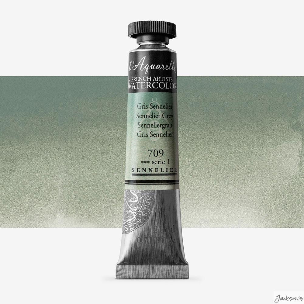 Sennelier L'Aquarelle Watercolour Paint Tube 21ml Sennelier Grey For Artists
