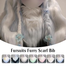 Furry Scarf Bib Collar Vest Fursuits Partial Accessories Fur Cosplay Costumes.