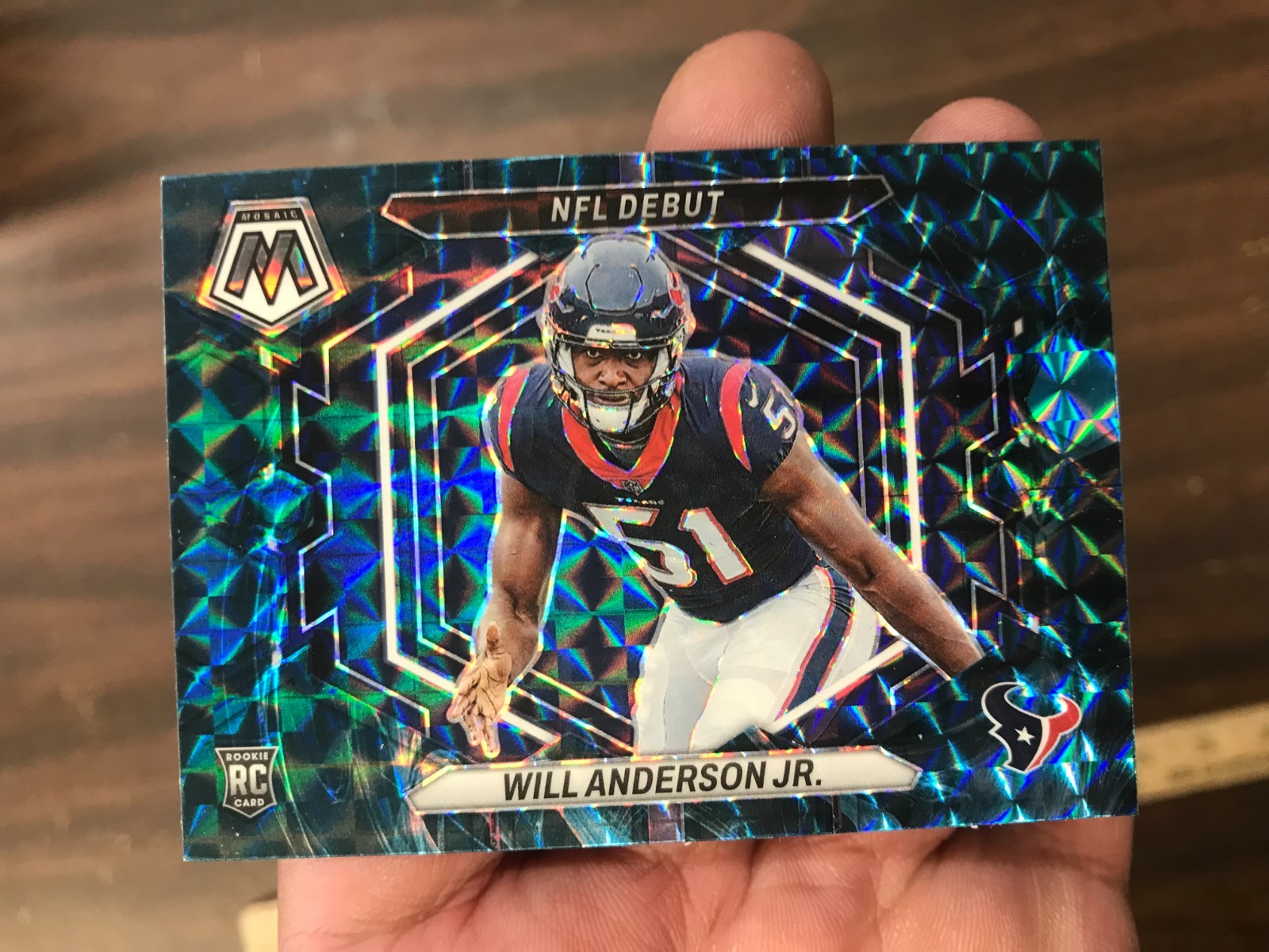 WILL ANDERSON JR. 2023 MOSAIC NFL DEBUT ROOKIE GENESIS PRIZM TEXANS RC
