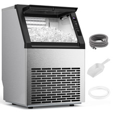 Commercial Ice Maker Machine, 80Lbs/24H Freestanding Undercounter Ice Maker with