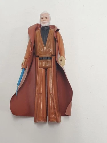 EX+ Vintage Obiwan Kenobi WHITE Hair 1977 Star Wars Kenner 100% Complete Figure