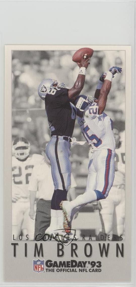 1993 Fleer GameDay Tim Brown #166 HOF g2x