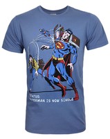 Junk Food Clothing Blau Superman KurzäRmeliges T-Shirt MäNner