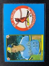 1983 Fleer Stickers #17 Bob McClure (Brewers)/#NNO St. Louis Cardinals Logo!!!