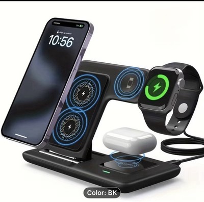 3 in 1 Wireless Charging Station for iPhone 17 16 15 14 Pro Max Apple Watch