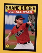 2021 Topps - 1986 Topps All-Star Baseball Shane Bieber #86AS1 Black /299